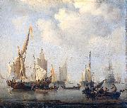 willem van de velde  the younger Ships in a calm USA oil painting artist